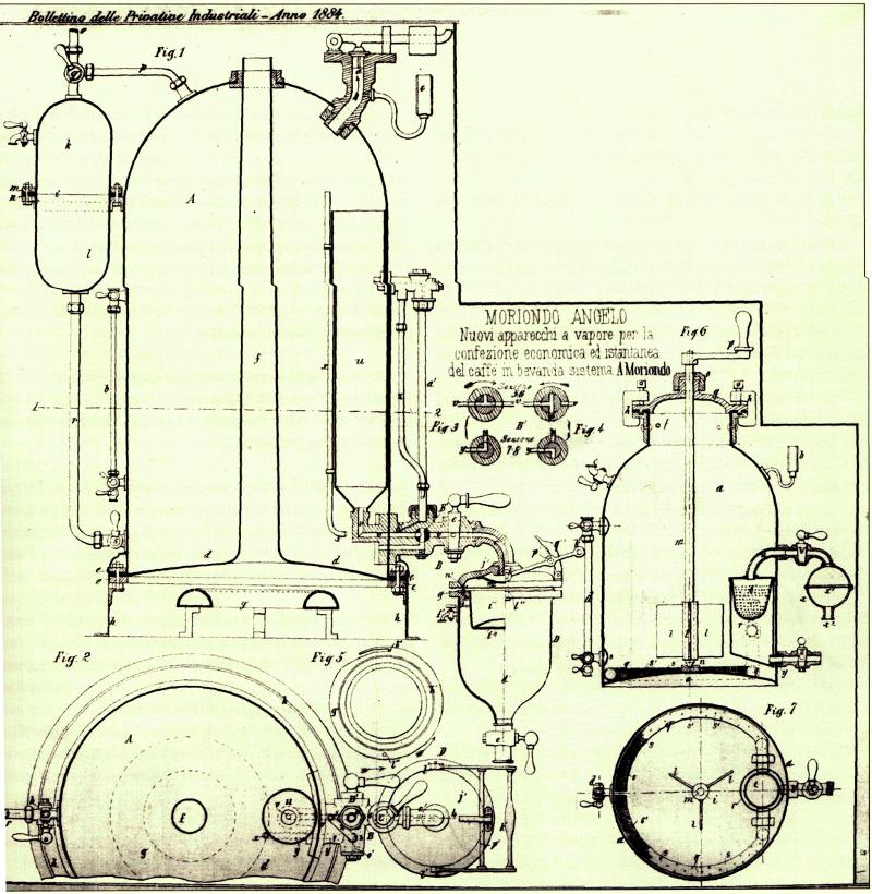 Angelo Moriondo’s patent drawing, 1884.